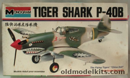 Monogram 1/48 Tiger Shark P-40B - USAAF / RAF / AVG Chinese Flying Tigers, 6803 plastic model kit